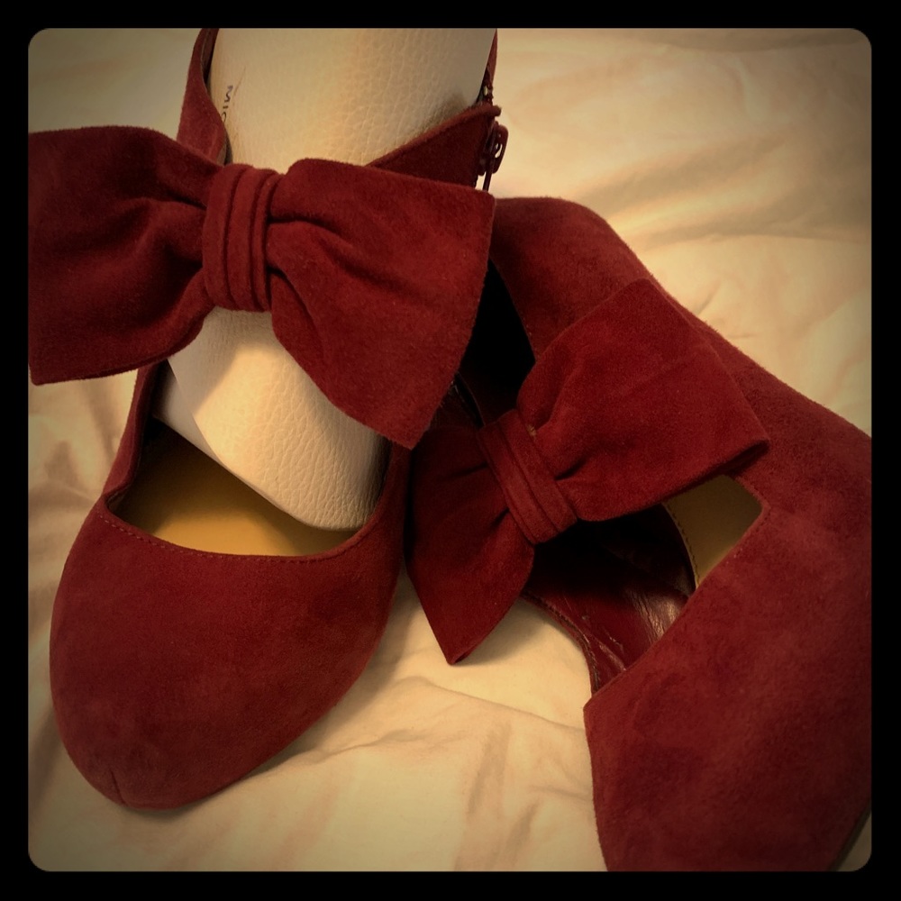 Size 10  red Mary Jane shoes.